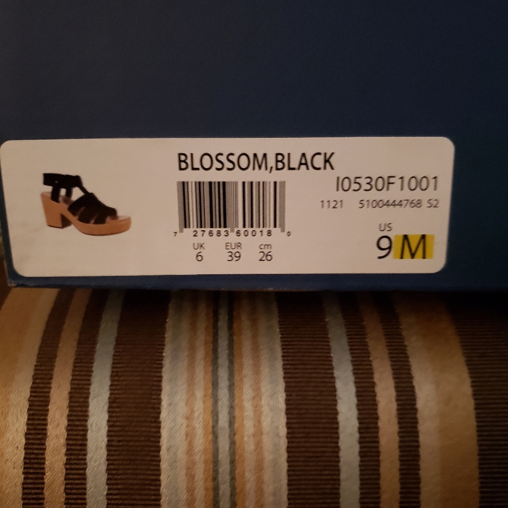 BNWT - NIB DR. SCHOLL'S BLOSSOM black / tan platform (9) - Picture 5 of 10
